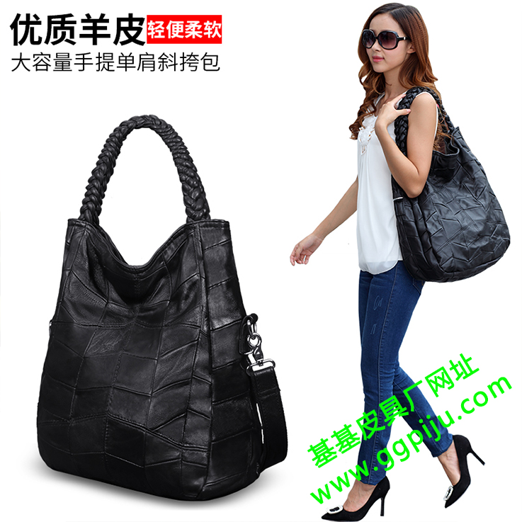 羊皮包大容量真皮包